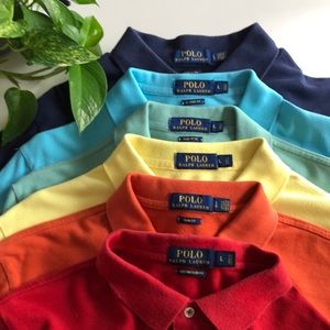 Six Ralph Lauren Polo Men’s Large short sleeve